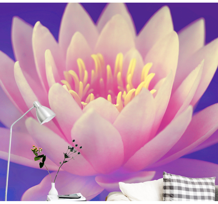 Poppy wall mural elegant water lily - TenStickers