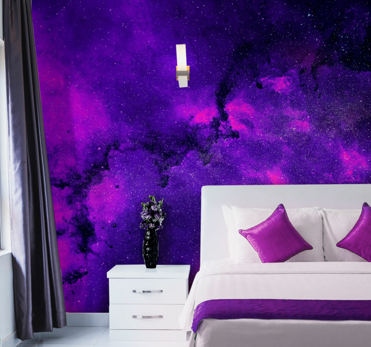 Purple Nebula from our purpla wall mural range - TenStickers