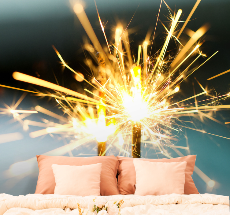 Radiant Sparkler Burst photo mural - TenStickers