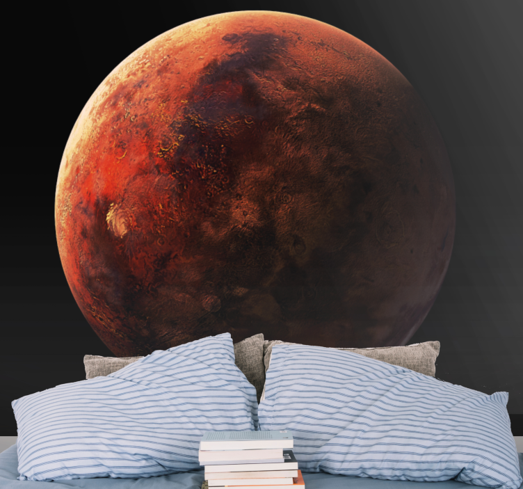 Red Mars planet 3D Wall Mural - TenStickers