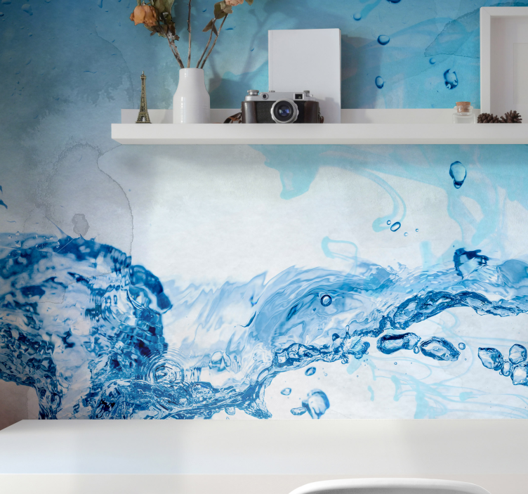 Refreshing Water Flow nature wall mural - TenStickers