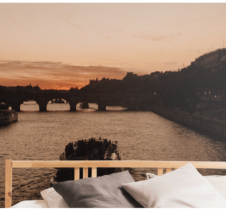 Rio de la Plata at sunset sea wall mural - TenStickers