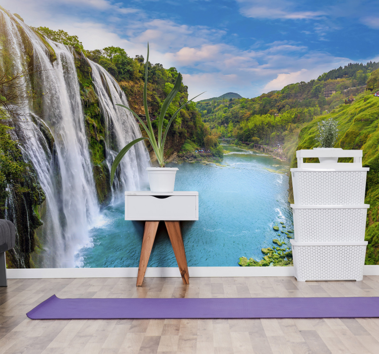 River Waterfall Wall Mural - TenStickers