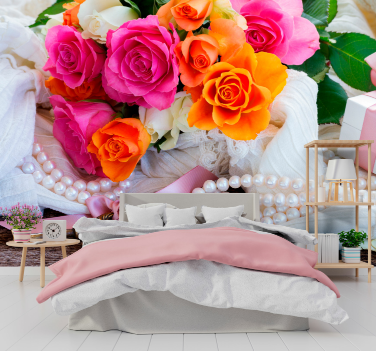 Rose Bouquet Arrangement flower mural - TenStickers