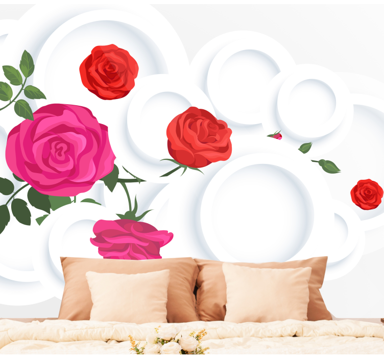 Rose Floral Arrangement flower mural - TenStickers