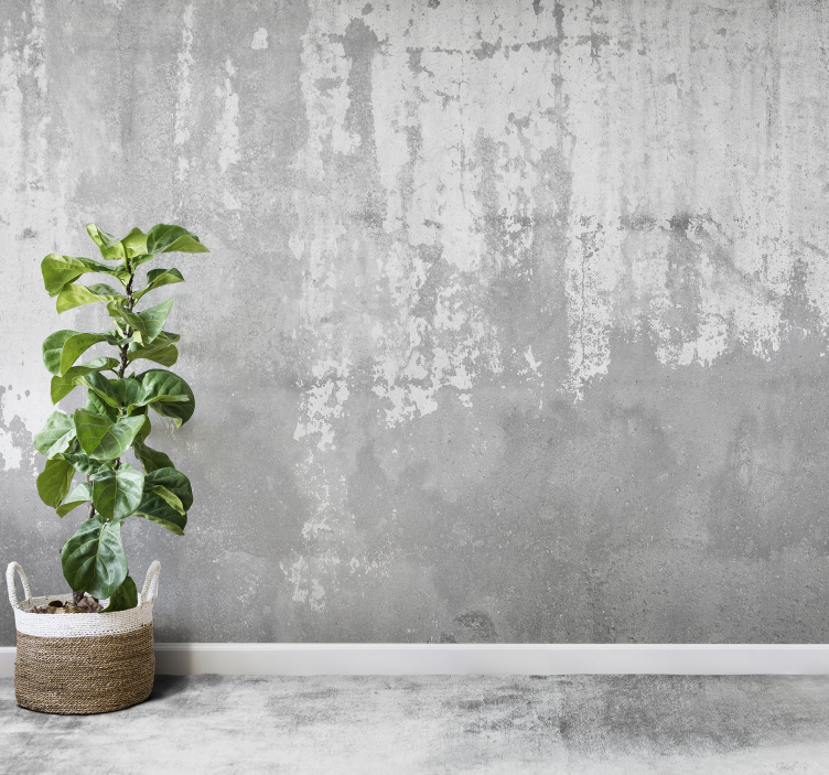 Rough concrete stone wall mural - TenStickers