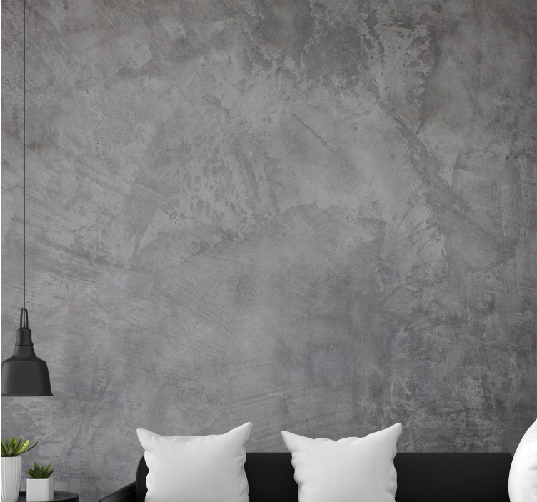 Rustic style gray pattern stone wall mural - TenStickers
