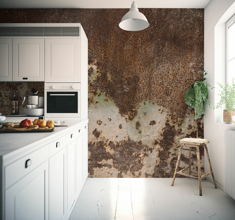 Rusty old metal wall mural - TenStickers
