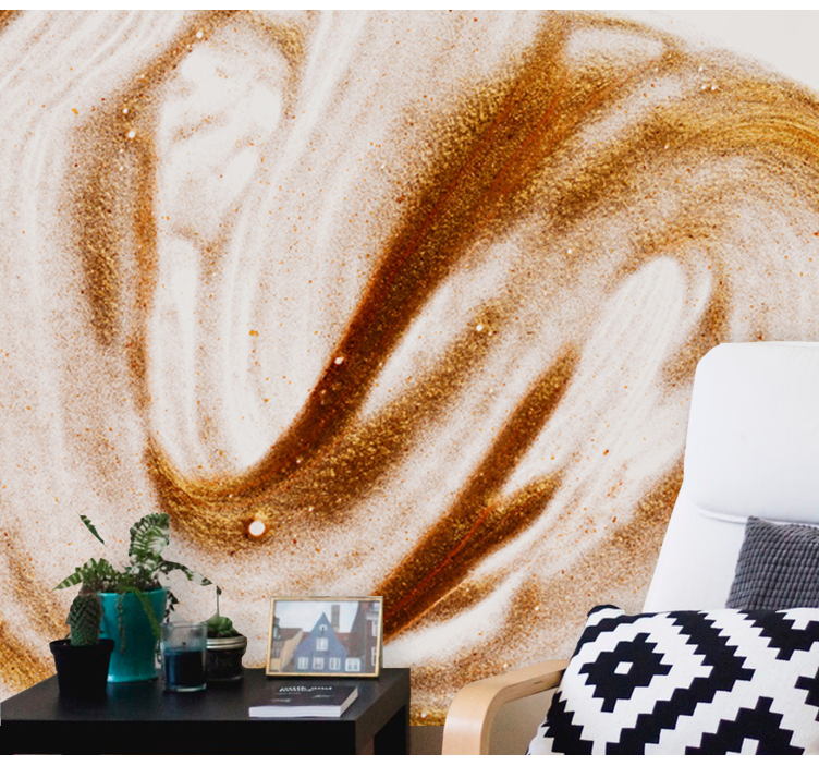 Sandy Swirl Pattern texture wall mural - TenStickers