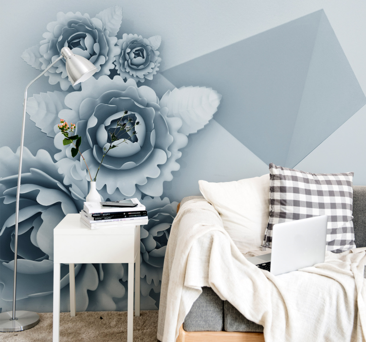 Soft Floral Elegance flower mural - TenStickers
