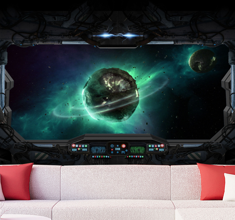 Space gate to the galaxy 3D Wall Mural - TenStickers