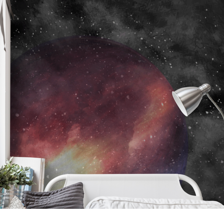 Space mural celestial purple sphere - TenStickers