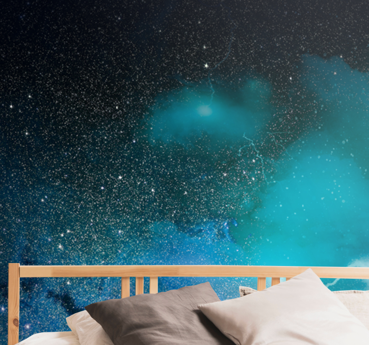 Space mural galaxy nebula scene - TenStickers
