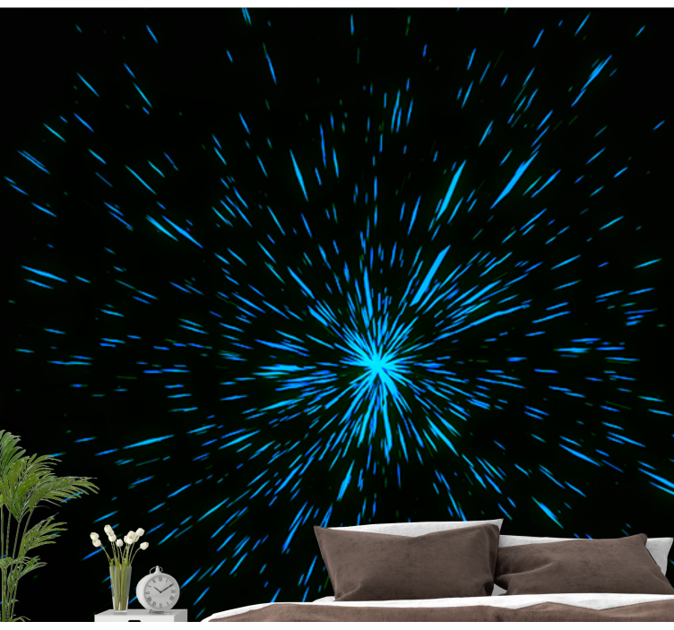 Space mural starburst effect - TenStickers
