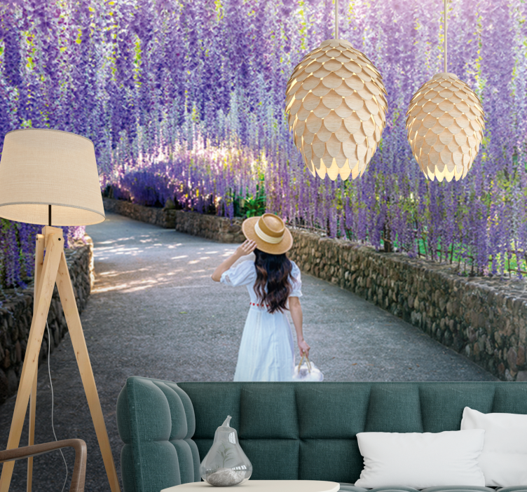 Stone woman with a hat 3D Wall Mural - TenStickers