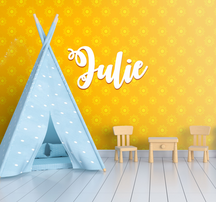 Sunflower Pattern Background children wall mural - TenStickers