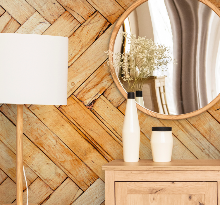 Texture wall mural natural wood design - TenStickers