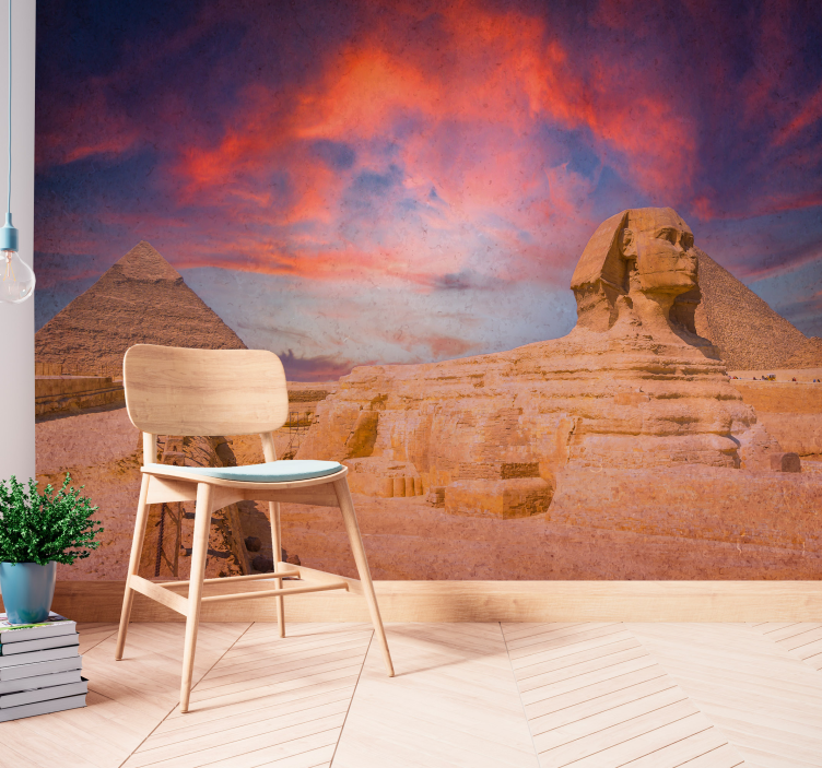 The great Sphinx of Giza with sunset wall mural - TenStickers