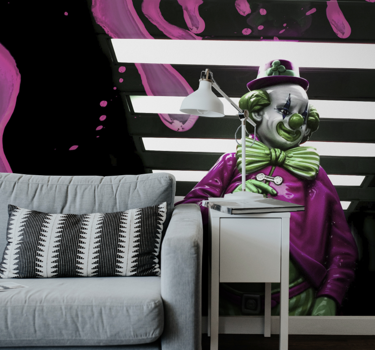 The joker living room wall mural - TenStickers