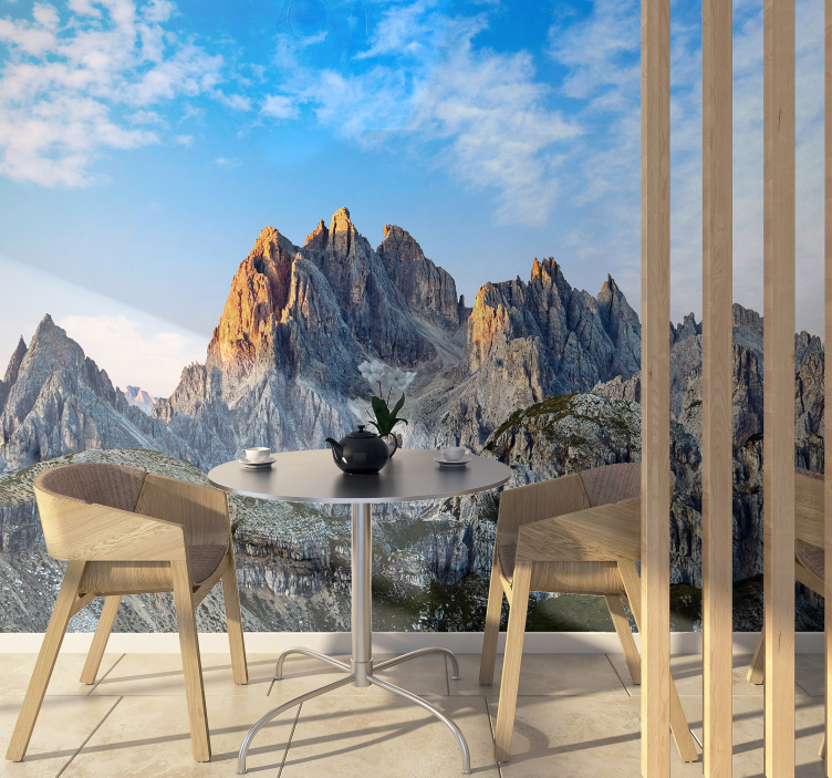 Three Peaks Dolomites Mountain wall mural - TenStickers