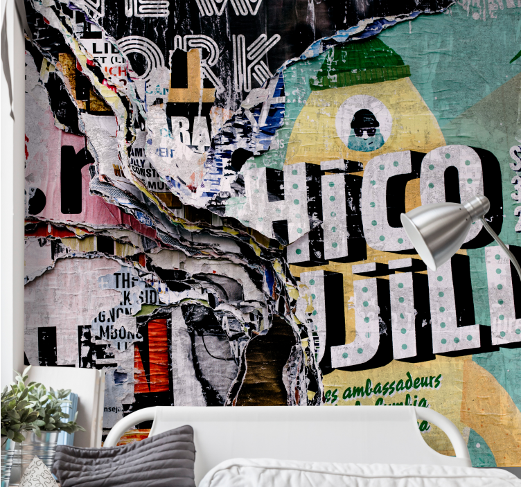 Urban Street Collage graffiti wall mural - TenStickers