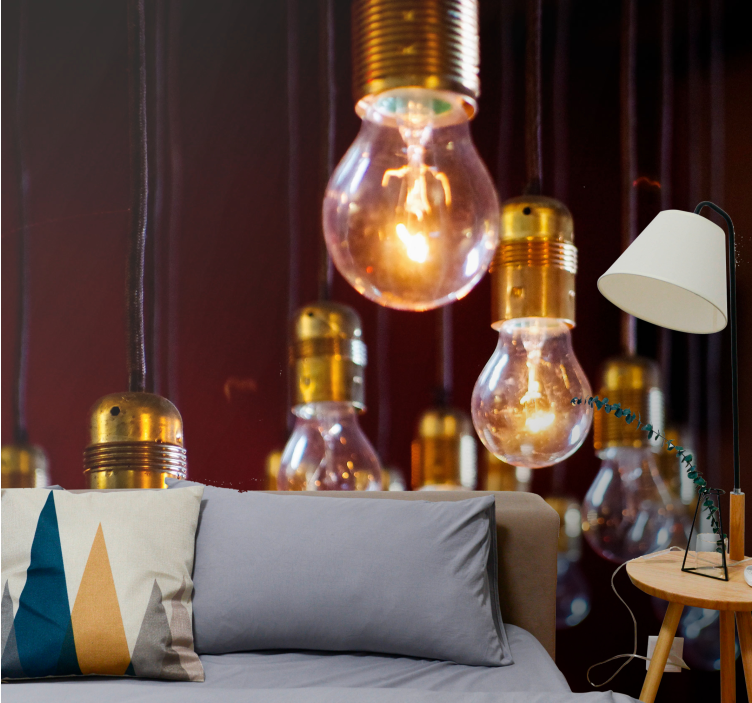 Vehicle mural edison bulb cluster - TenStickers