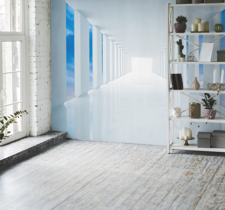 Walk in the sky 3D Wall Mural - TenStickers