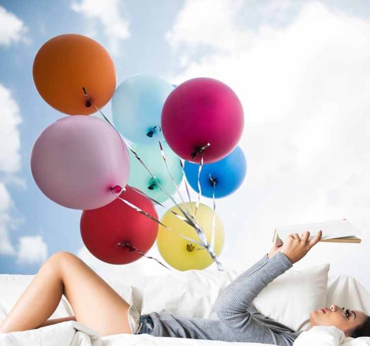 Wall mural colorful balloon collection - TenStickers