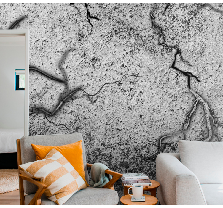 Wall mural fractured rock texture - TenStickers