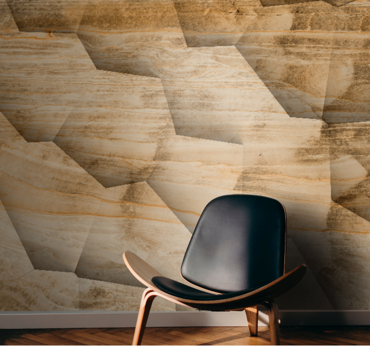 Wall mural geometric stone designs - TenStickers