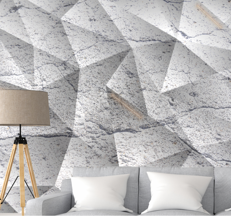 Wall panels immitation with light 3D Wall Mural - TenStickers
