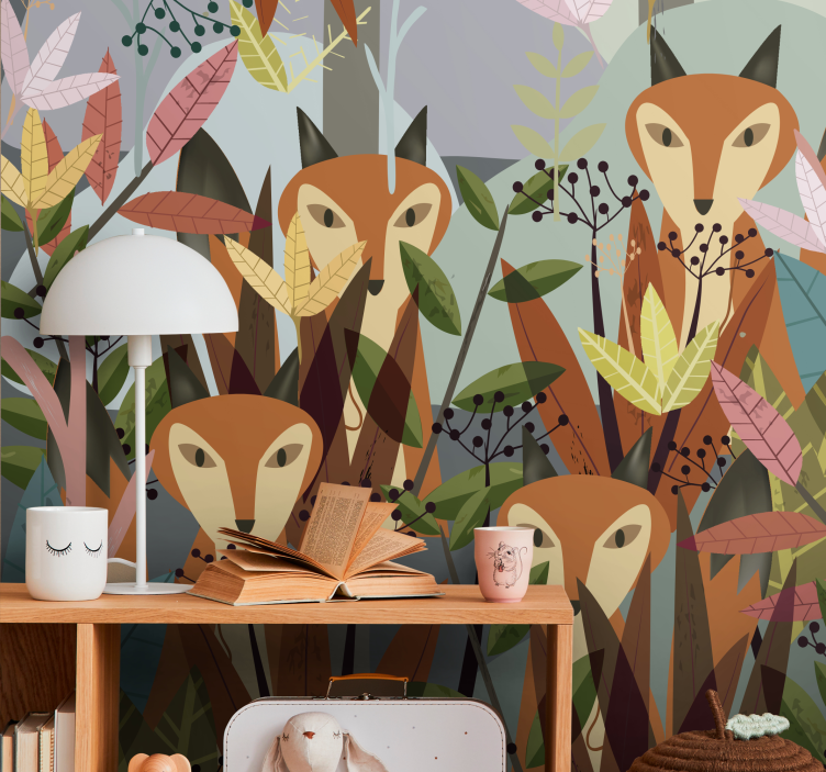 "Watching you" jungle animals Bathroom Murals - TenStickers