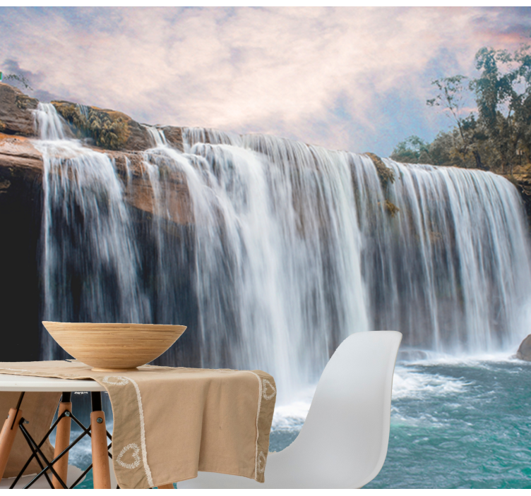 Waterfall and blue water Wall Mural - TenStickers