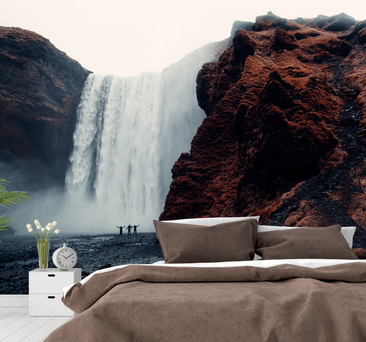 Waterfall mural grand waterfall view - TenStickers
