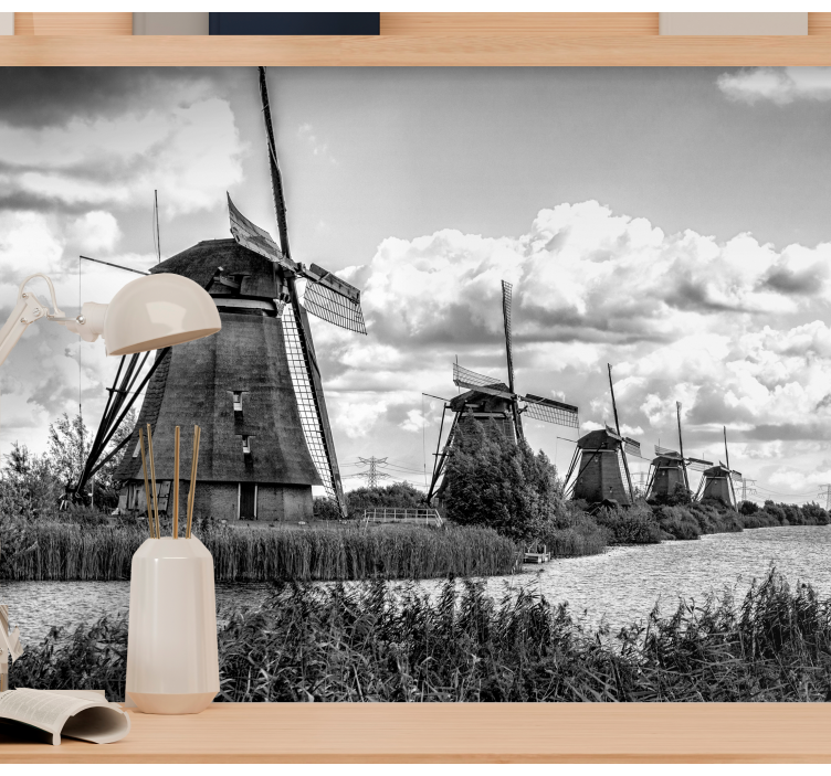 Windmill dutch landscapes wall mural - TenStickers