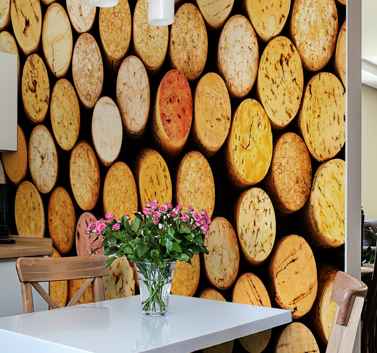 Wine corks vintage wall mural - TenStickers