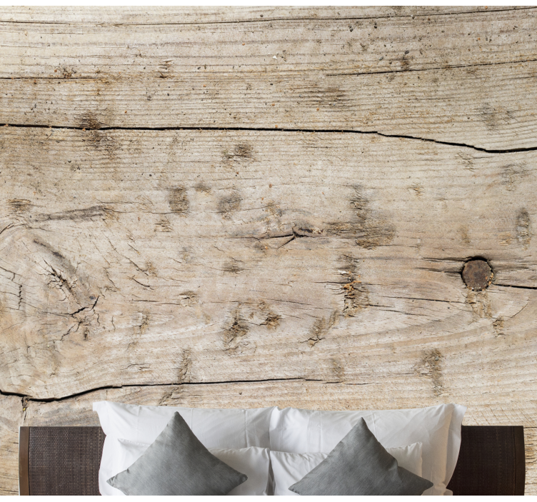 Wood look wallpaper textured wooden surface - TenStickers