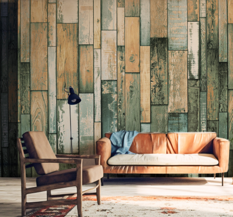 Wood planks wood wall mural - TenStickers