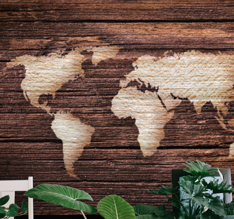 World map wall mural world map texture - TenStickers