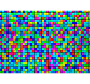 Colourful cubes 3D Wall Mural - TenStickers