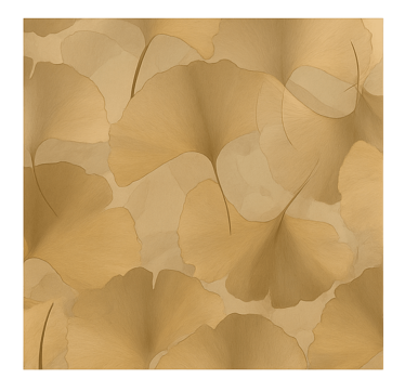 Golden Ginko overlap kitchen mural - TenStickers