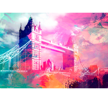 On the Thames London City wall mural - TenStickers