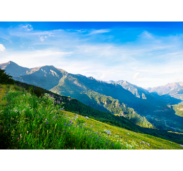 Mountain views landscape wall mural - TenStickers