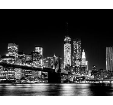 New york East river new york skyline wall mural - TenStickers