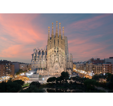 Sagrada Familia Barcelona photo mural - TenStickers
