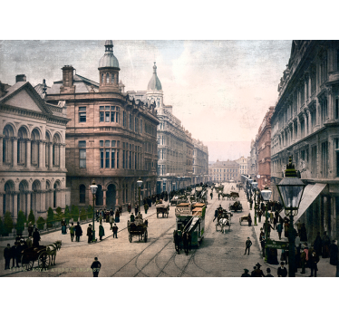 Historical Cityscape city wall mural - TenStickers