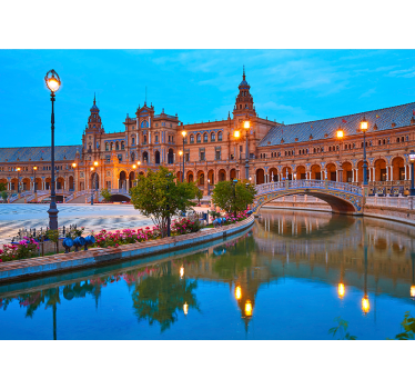 Sevilla in the evening mural wallpaper - TenStickers