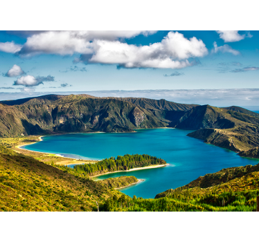Lake of Fire landscape wall mural - TenStickers