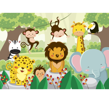 Wild Animals Children's Wall Murals - TenStickers