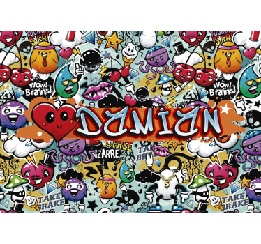 different emoticons Art Wall Mural - TenStickers